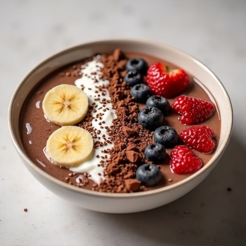 Velvety Chocolate Protein Smoothie Bowl