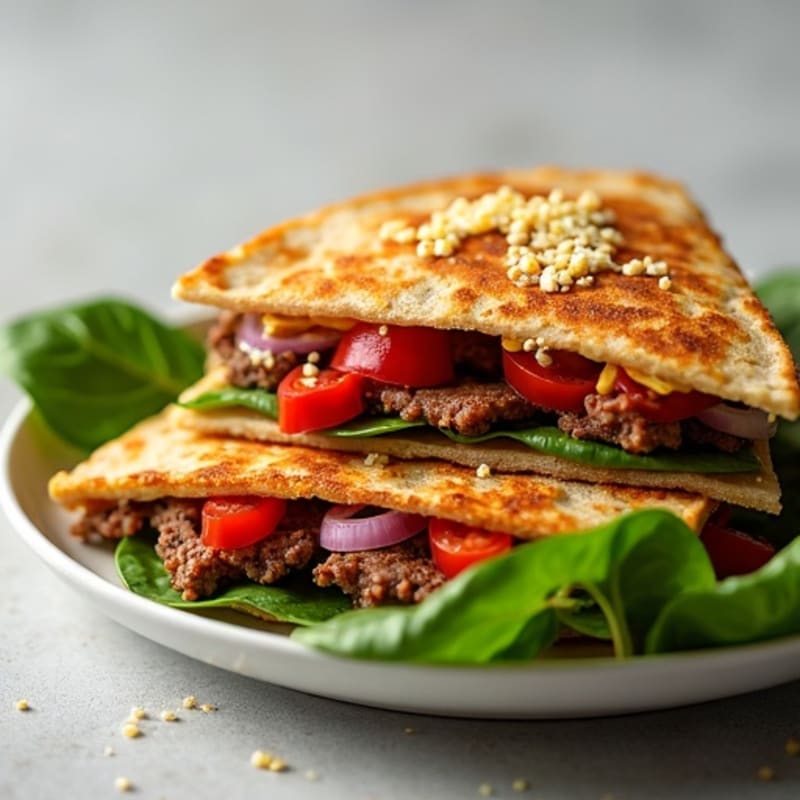 Crispy Lean Steak and Loaded Veggie Quesadillas