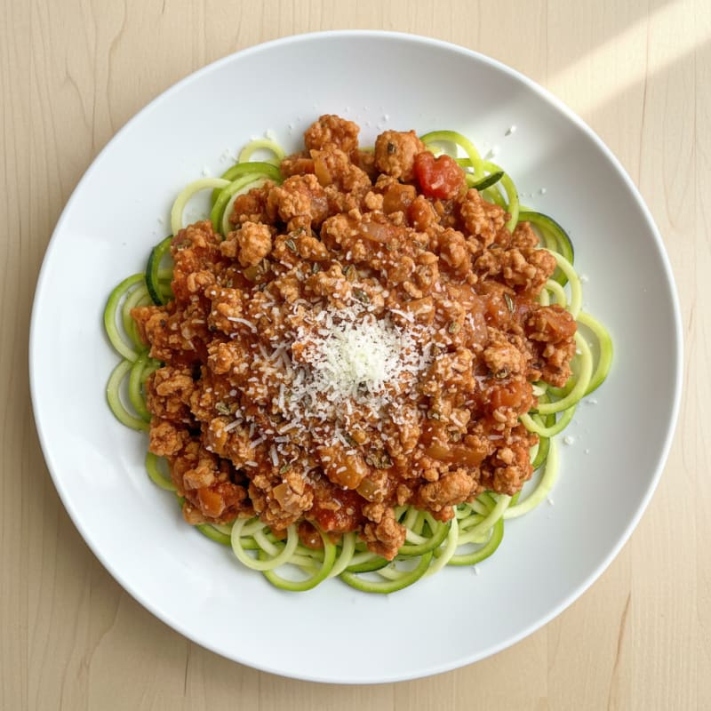 Turkey Bolognese with Zucchini Noodles