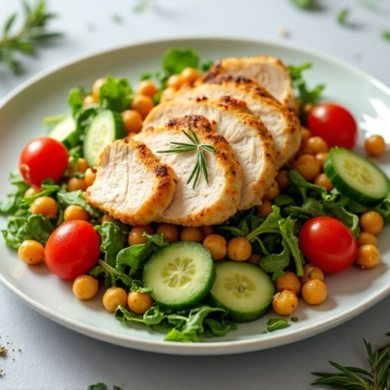 Herb-Roasted Chicken and Chickpea Salad