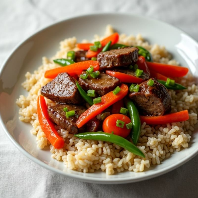 Lean Beef and Vegetable Stir-Fry with Jasmine Rice