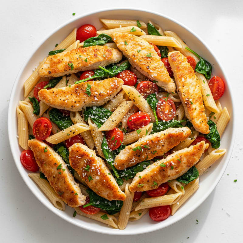 Garlic Herb Chicken Parmesan Pasta