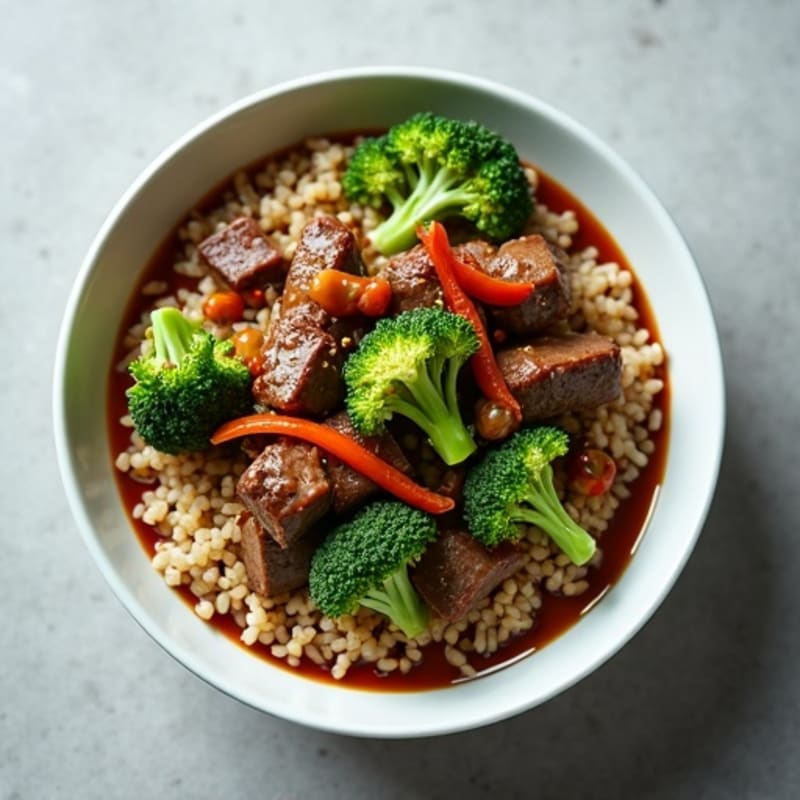 Lean Beef and Broccoli Stir-Fry Rice Bowl