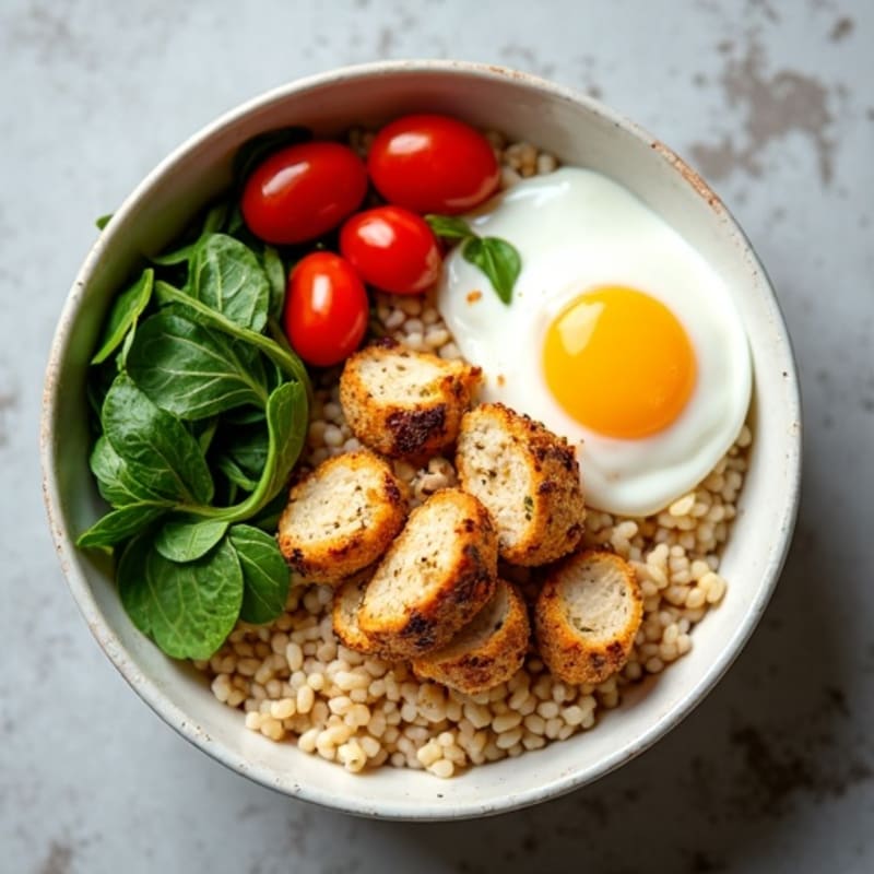 Protein-Packed Creamy Brown Rice Breakfast Bowl