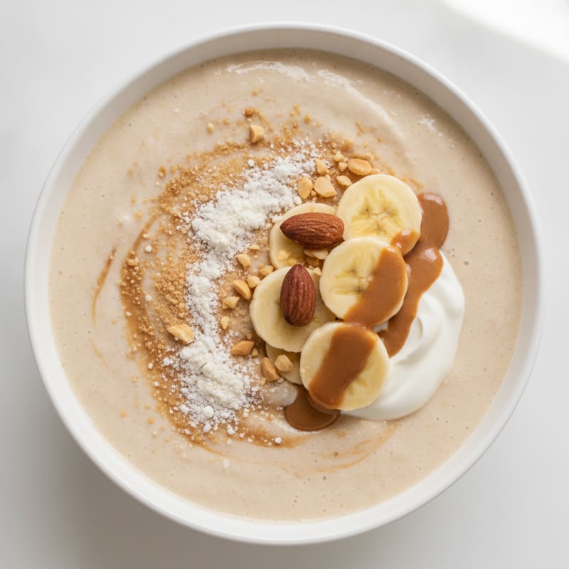 Lactose-Free Protein Shake with Banana and Peanut Butter