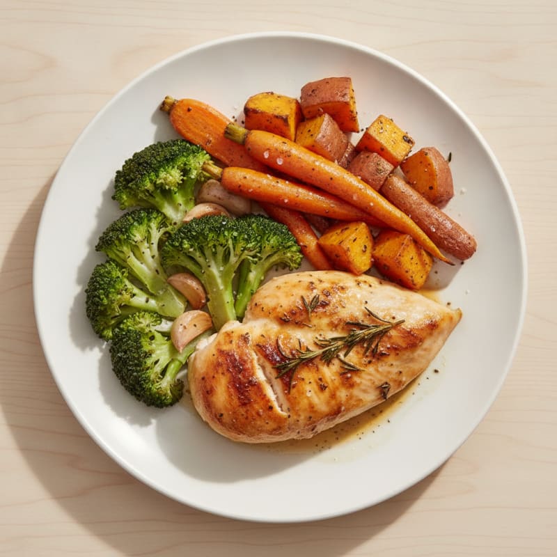 Herb-Roasted Chicken with Roasted Vegetables