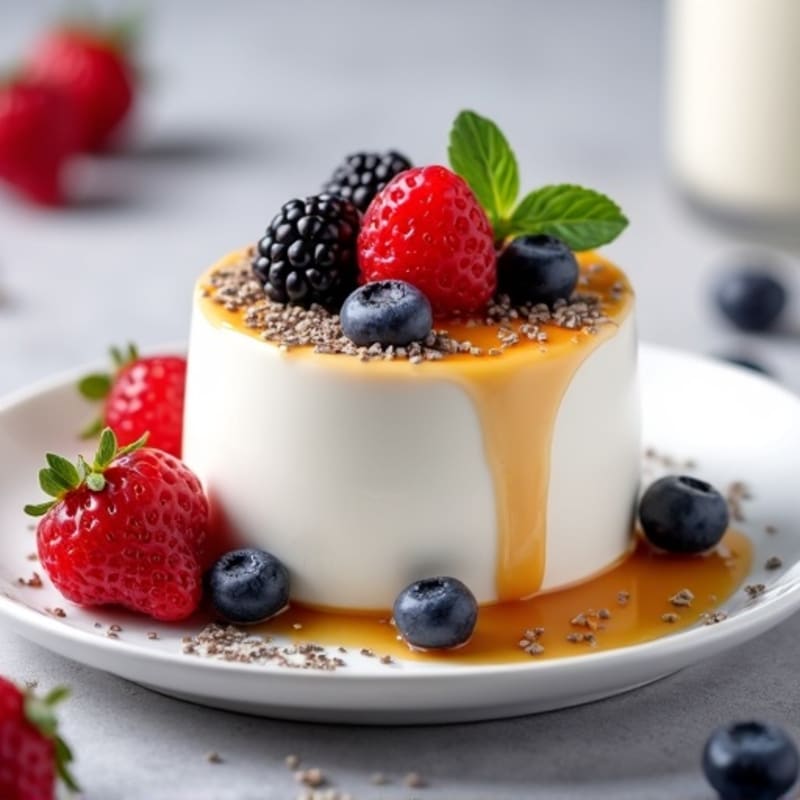 Creamy Greek Yogurt Protein Mousse with Mixed Berries