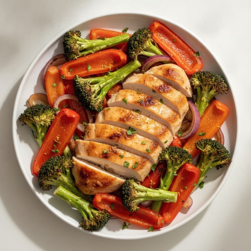 Yogurt-Marinated Chicken with Roasted Vegetables