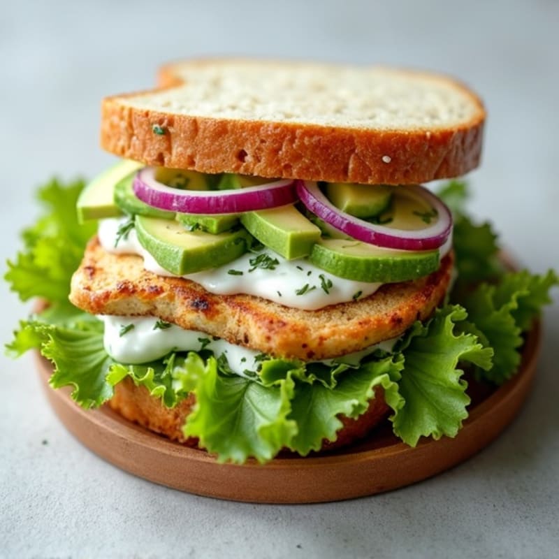 Herb-Roasted Chicken and Greek Yogurt Salad Sandwich