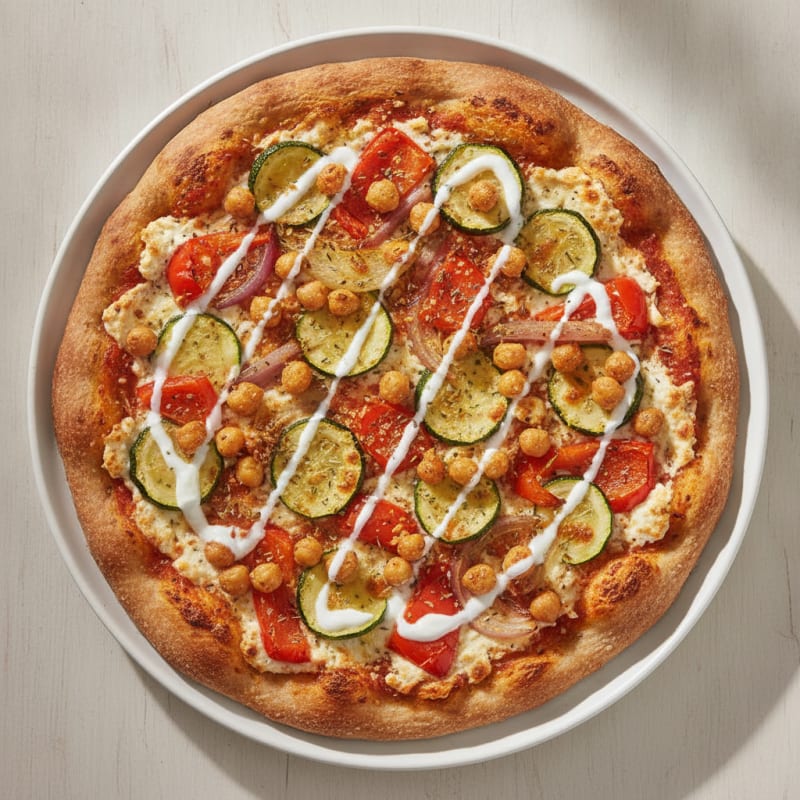 Roasted Vegetable Protein Pizza