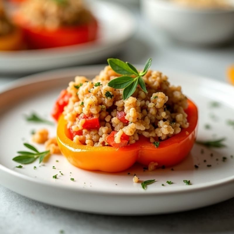 Protein-Packed Ground Turkey Stuffed Bell Peppers