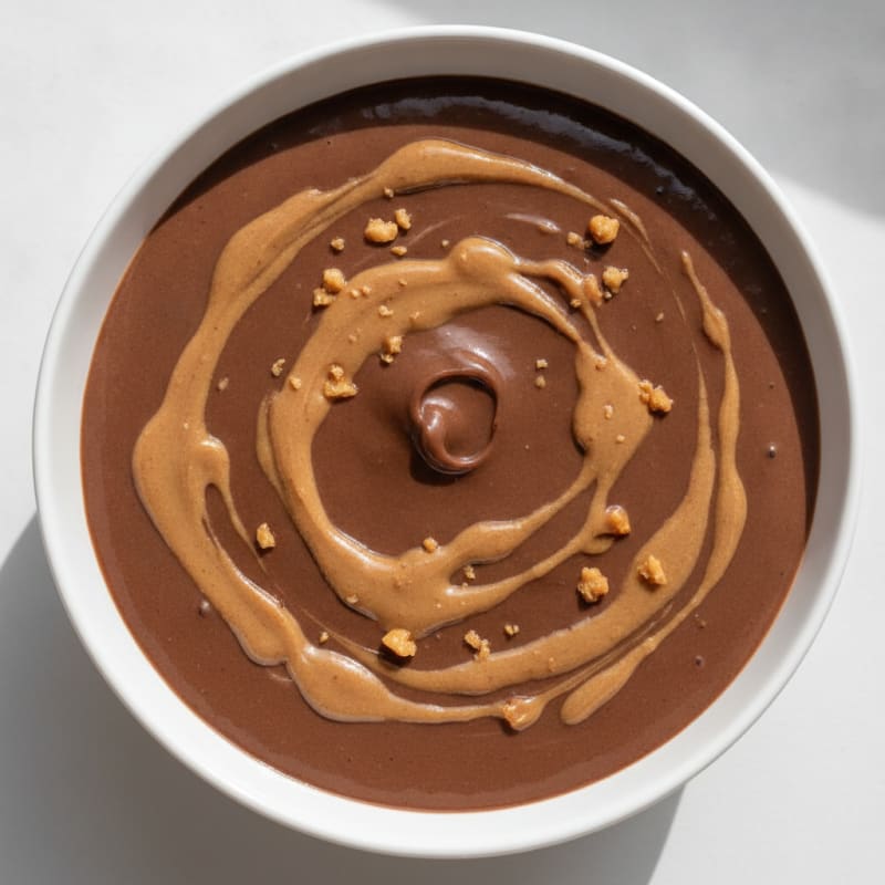 Silky Chocolate Protein Pudding with Peanut Butter Swirl