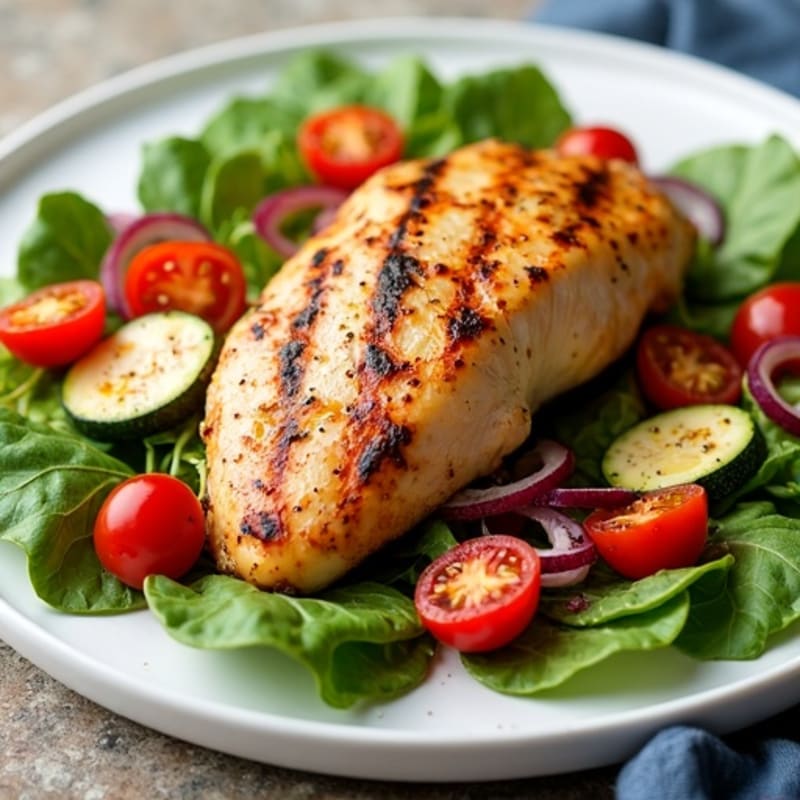 Sheet Pan Roasted Chicken with Tender Vegetables Warm Salad