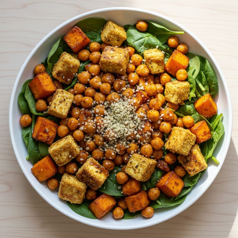 Roasted Sweet Potato and Chickpea Buddha Bowl