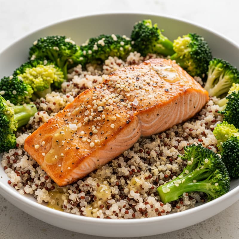 Baked Salmon Quinoa Power Bowl