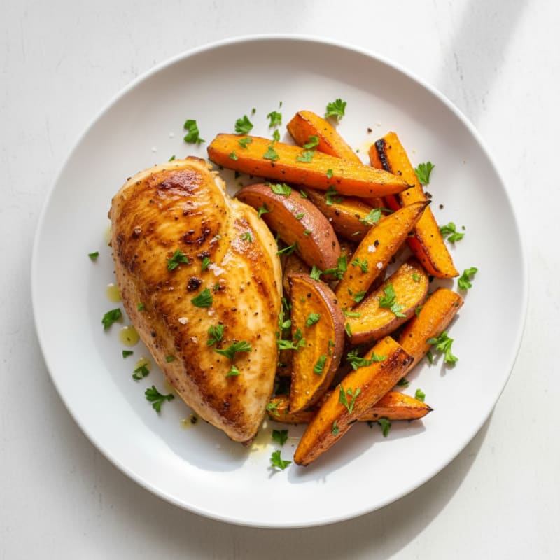 Golden Roasted Chicken and Root Vegetables