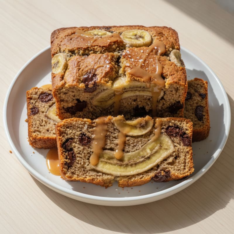 Protein Banana Chocolate Chip Butter Bread