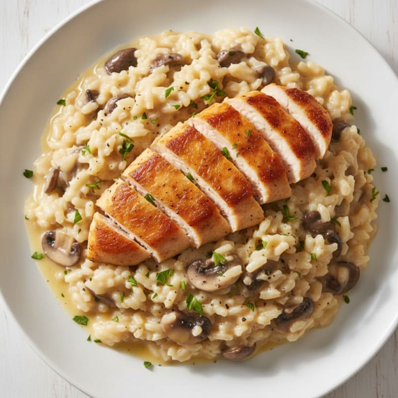 Creamy Mushroom and Parmesan Risotto