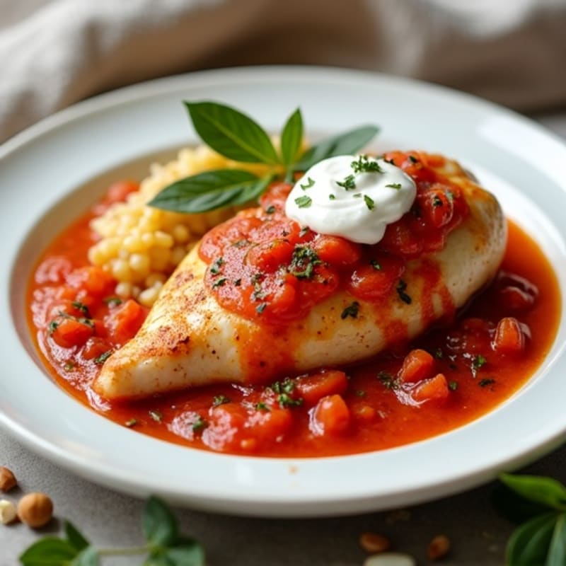 Healthy Chicken with Creamy Spiced Tomato Sauce