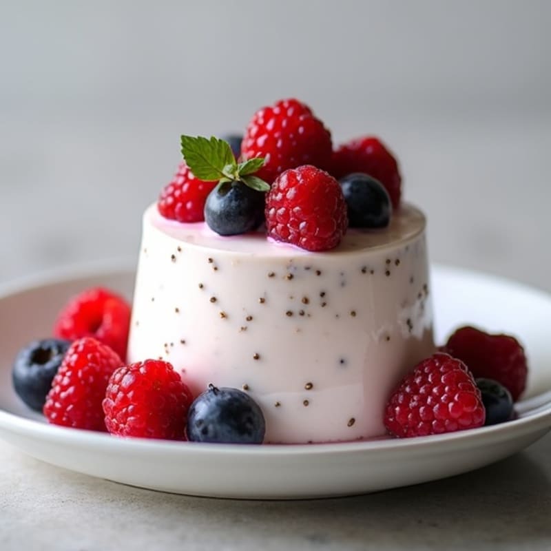 Creamy Greek Yogurt Protein Mousse with Mixed Berries