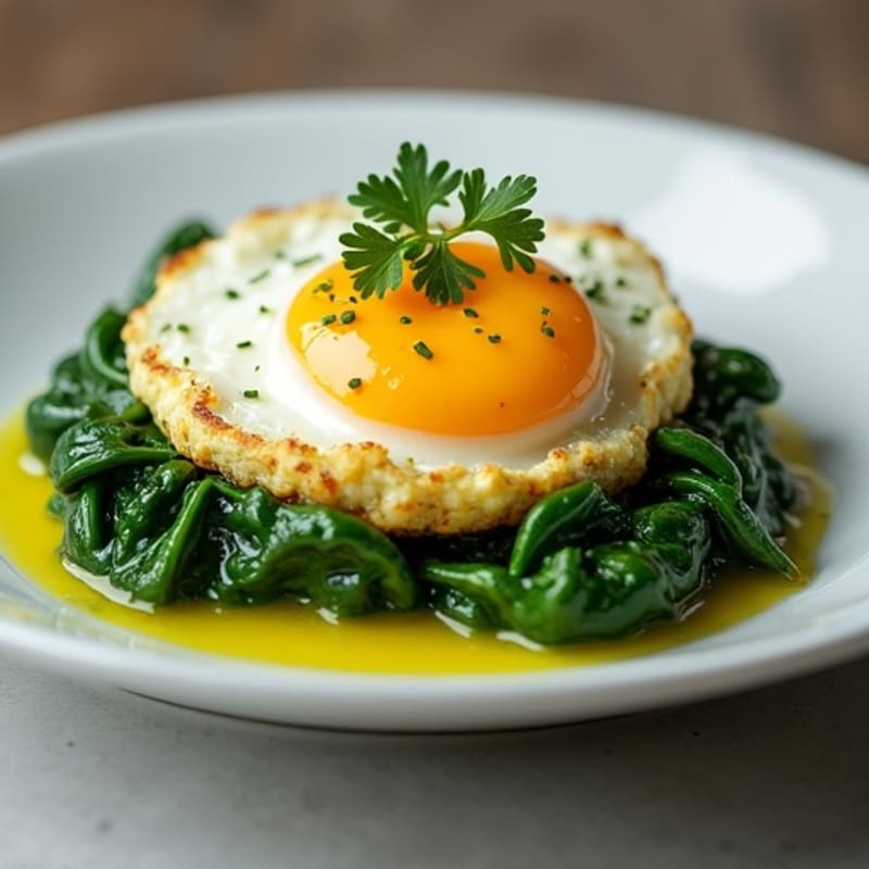 Herb-Loaded Scrambled Eggs with Sautéed Greens