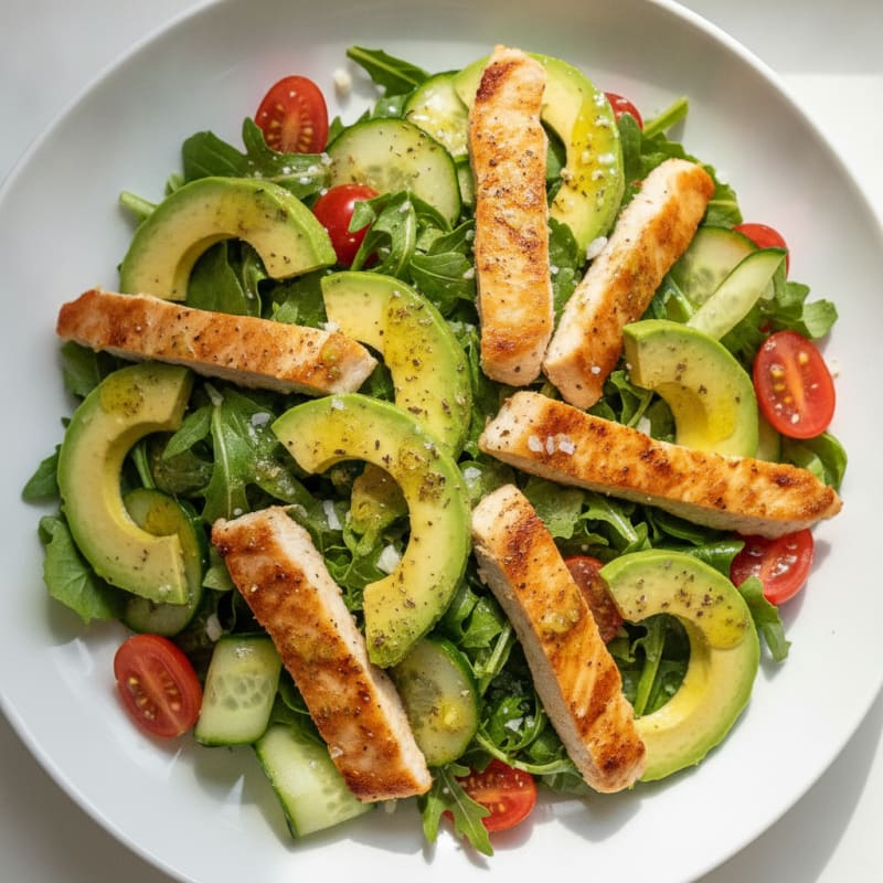 Chicken and Avocado Salad with Lemon-Herb Dressing