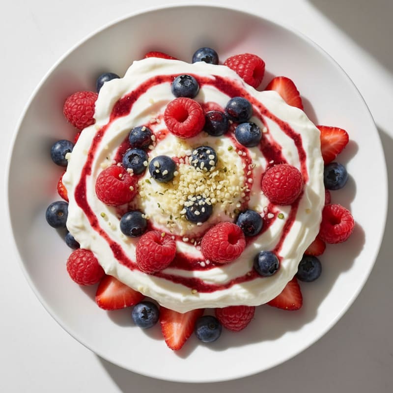 Greek Yogurt Protein Parfait with Mixed Berries