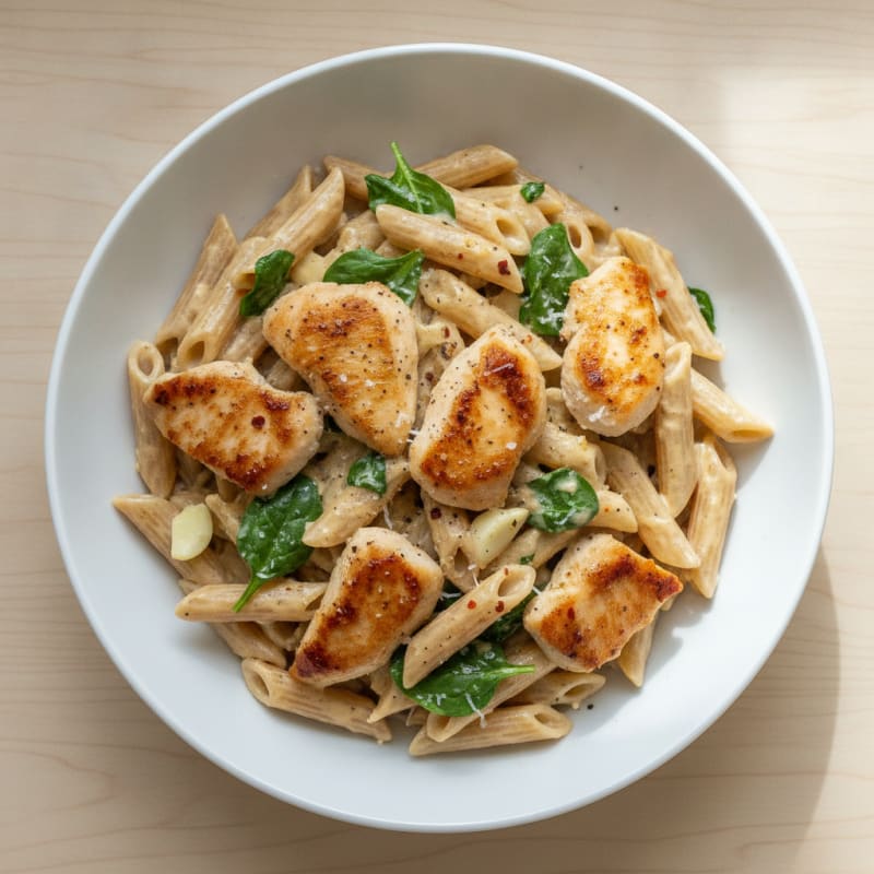 Garlic Parmesan Chicken Alfredo Pasta