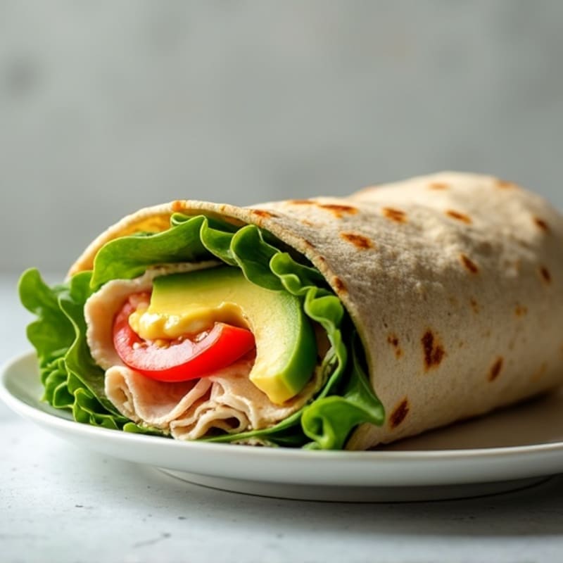 Creamy Avocado Turkey Wrap