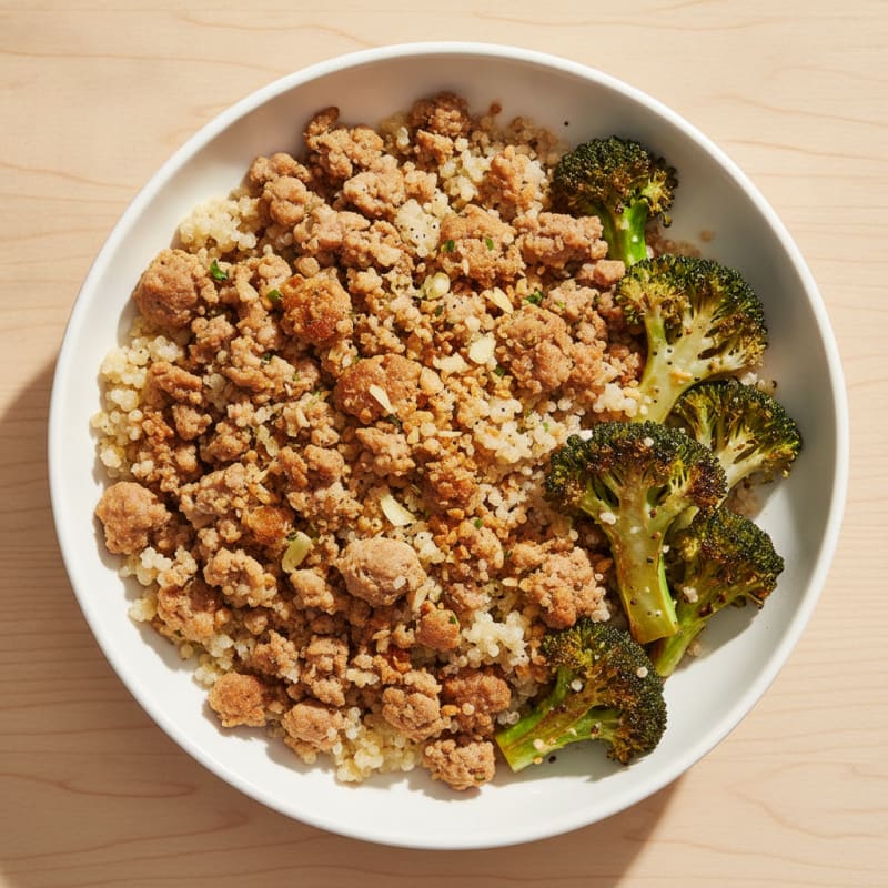 Lean Turkey and Quinoa Power Bowl with Roasted Broccoli