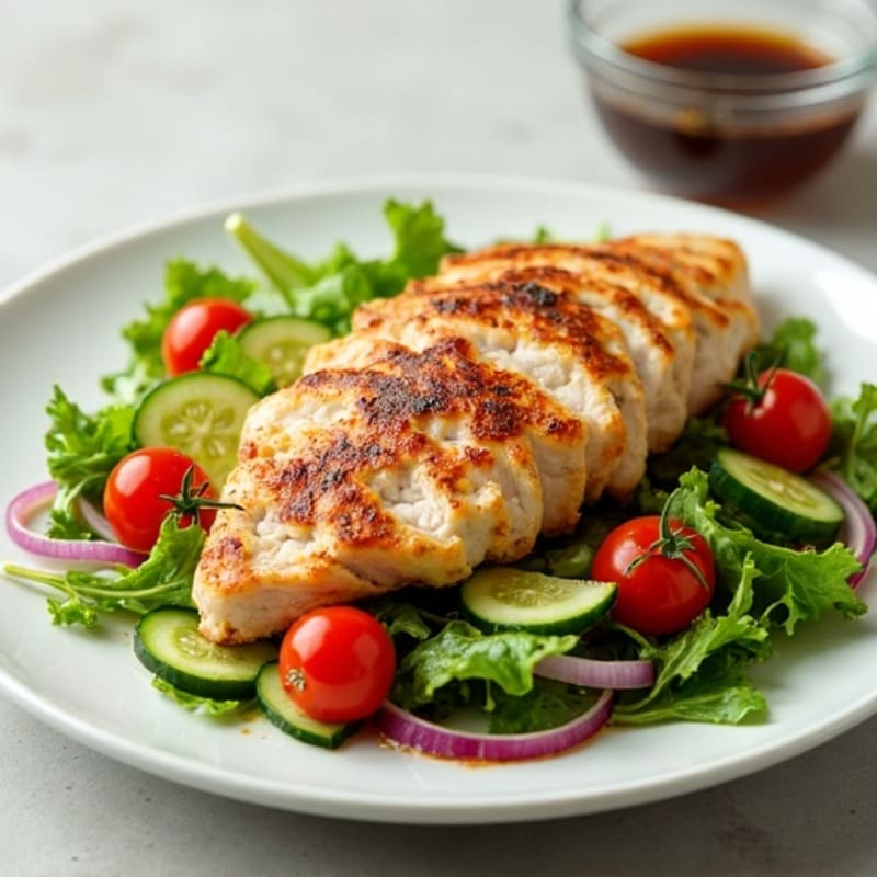 Crunchy Chicken Breast Salad with Balsamic Vinaigrette