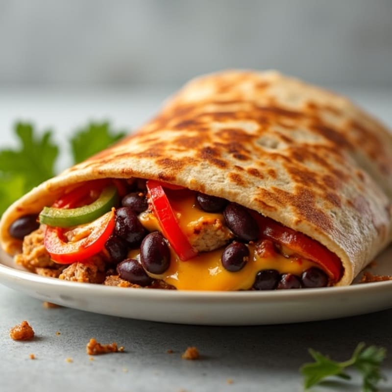 Smoky BBQ Chicken and Black Bean Quesadilla