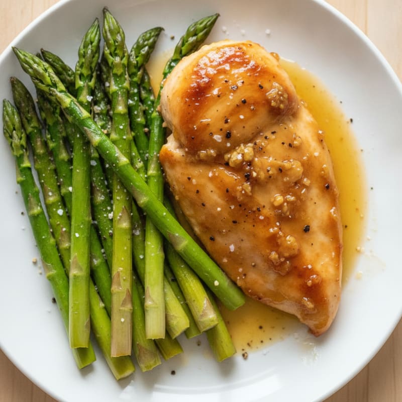 Honey Dijon Glazed Chicken with Roasted Asparagus