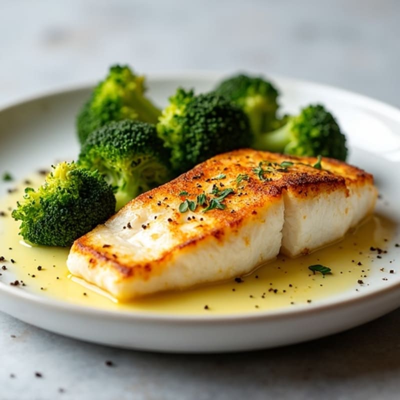 Seared Cod with Roasted Broccoli