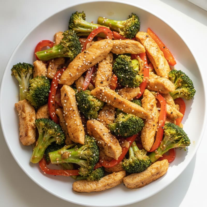 Broccoli Chicken Stir-Fry with Sesame-Ginger Sauce