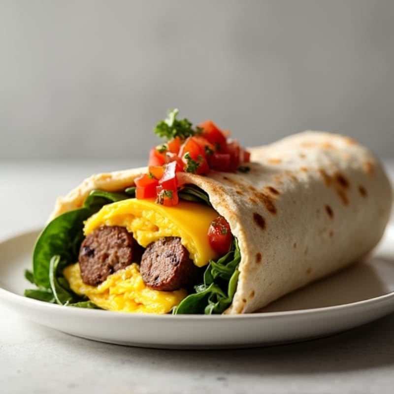 Triple Protein Egg White Breakfast Burrito