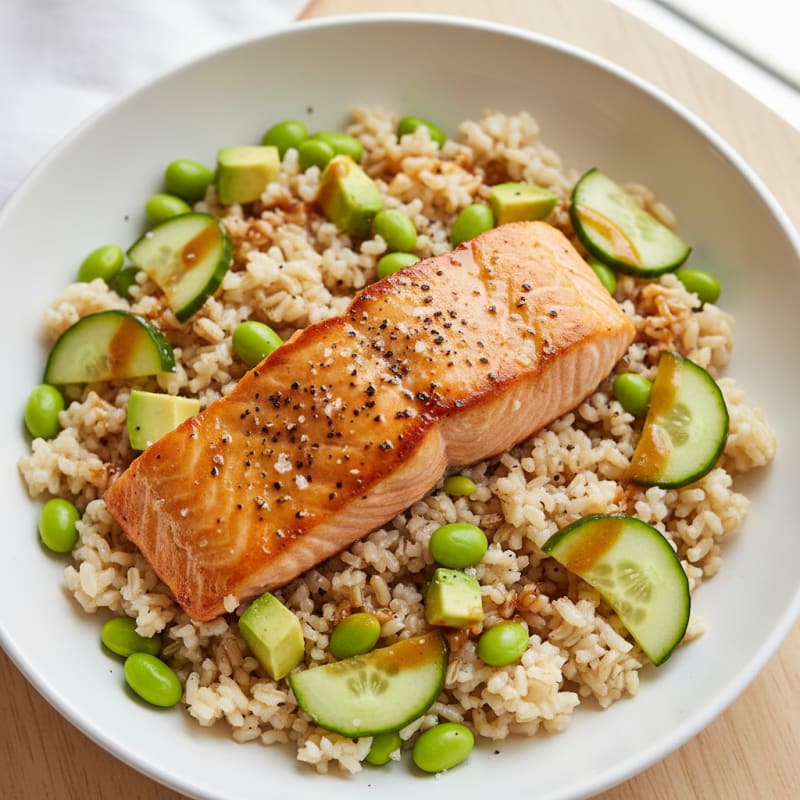 Zesty Salmon Sushi Rice Bowl