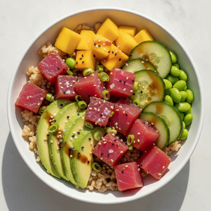 Ahi Tuna Poke Bowl with Mango