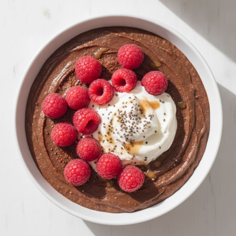 Silky Chocolate Protein Pudding with Greek Yogurt