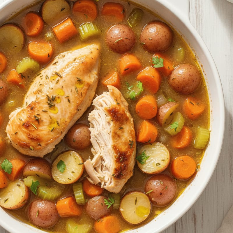 Slow Cooker Herb Chicken with Vegetables