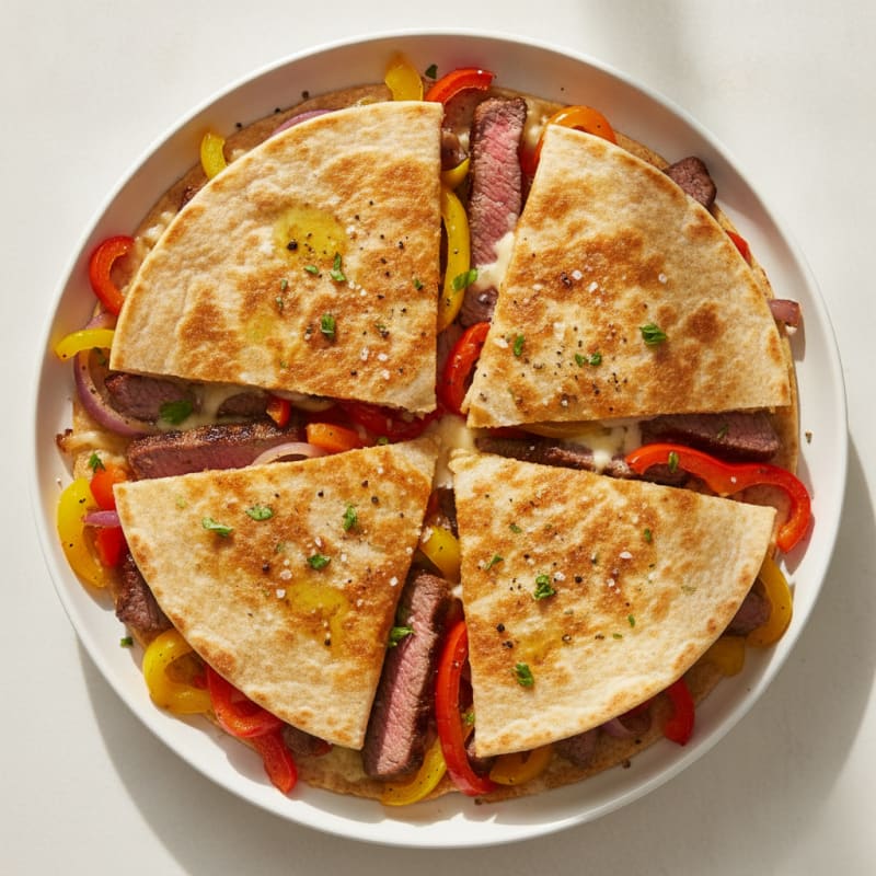 Seared Steak and Pepper Quesadillas