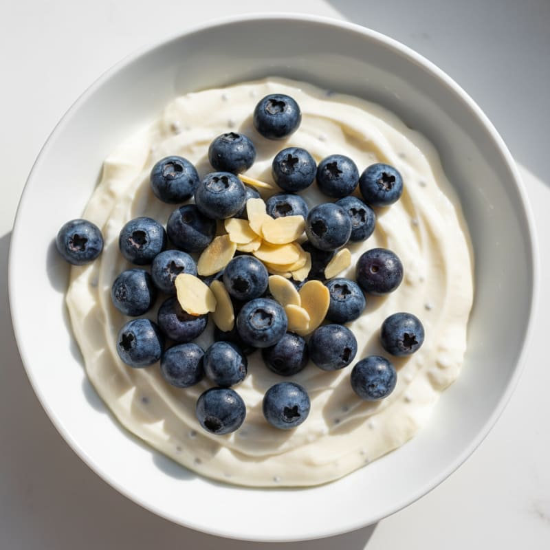 Silky Greek Yogurt Protein Pudding with Berries