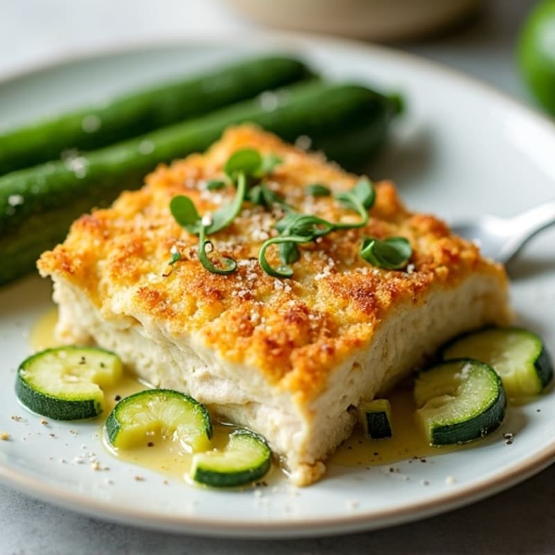 Herb-Crusted Chicken and Zucchini Casserole