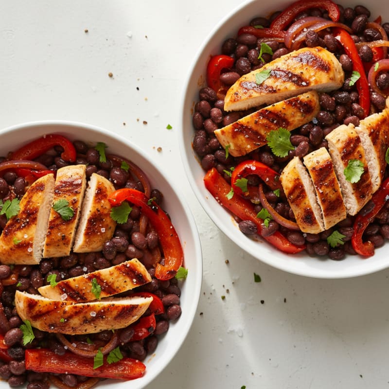 Spicy Chipotle Chicken and Black Bean Bowls
