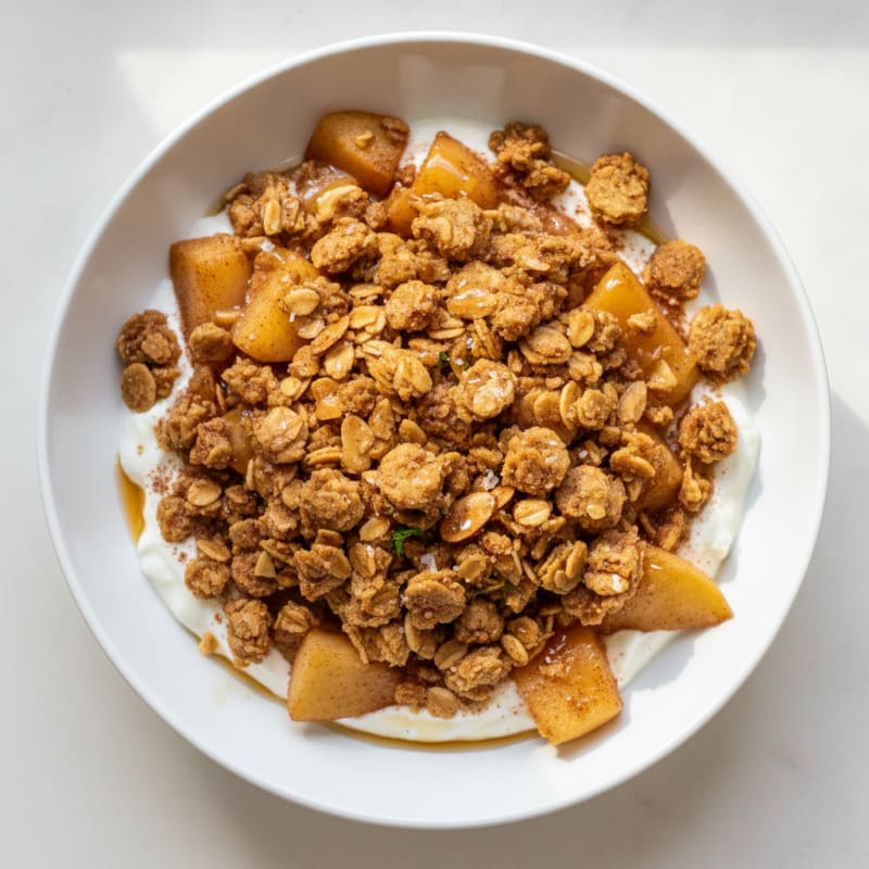 Baked Apple Crumble with Cinnamon Streusel