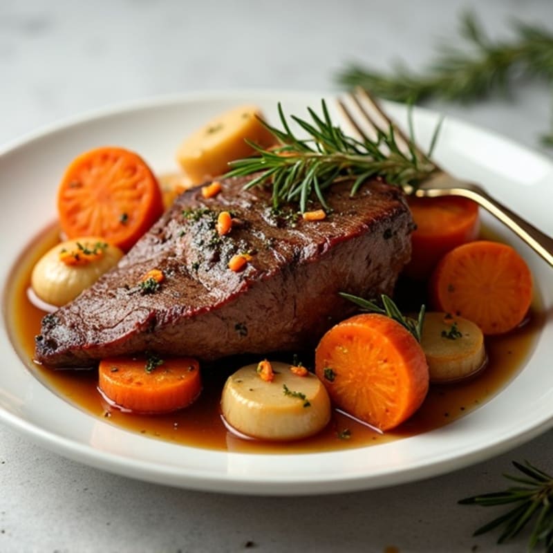 Tender Slow-Cooked Beef Pot Roast with Hearty Root Vegetables