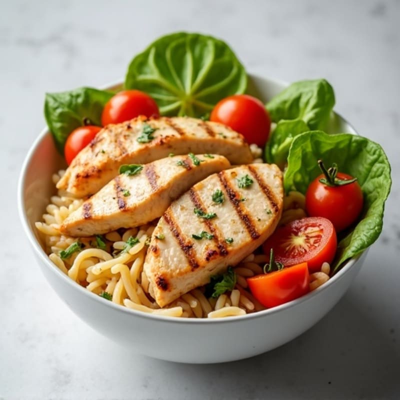 Grilled Chicken and Vegetable Pasta Bowl