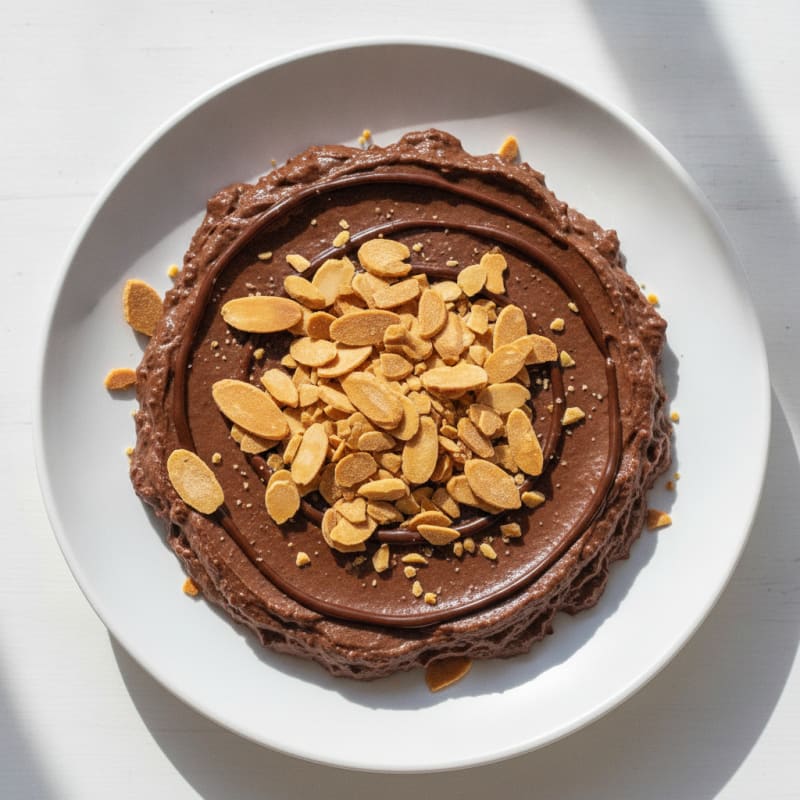 Silky Chocolate Protein Pudding with Almonds