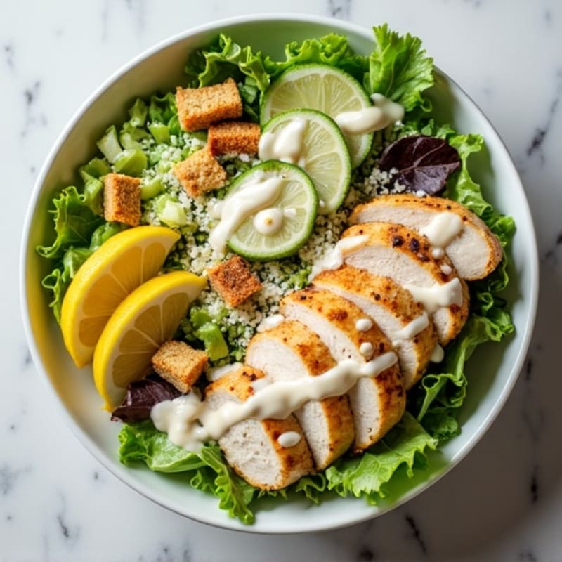 Creamy Greek Yogurt Caesar Chicken Bowl
