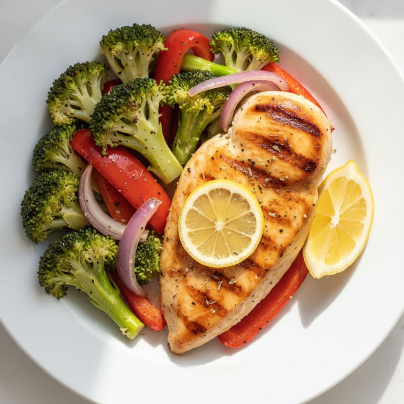 Pan-Seared Chicken with Roasted Vegetables